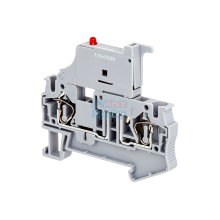 MTS-4F220 Клемма пружинная с держателем предохранителя, 4 мм², индикация 220В
