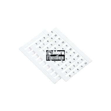 MTS-6M110 Маркировка пружинных клемм 6, 10, 16 мм², 1-10 (уп. 100 шт.)