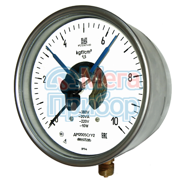 ДМ2005Сг, ДВ2005Сг, ДА2005Сг (IP54), Манометры электроконтактные сигнализирующие