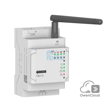 ПВ210.WEB сетевой шлюз для доступа к сервису OwenCloud RS-485 <-> Wi-Fi